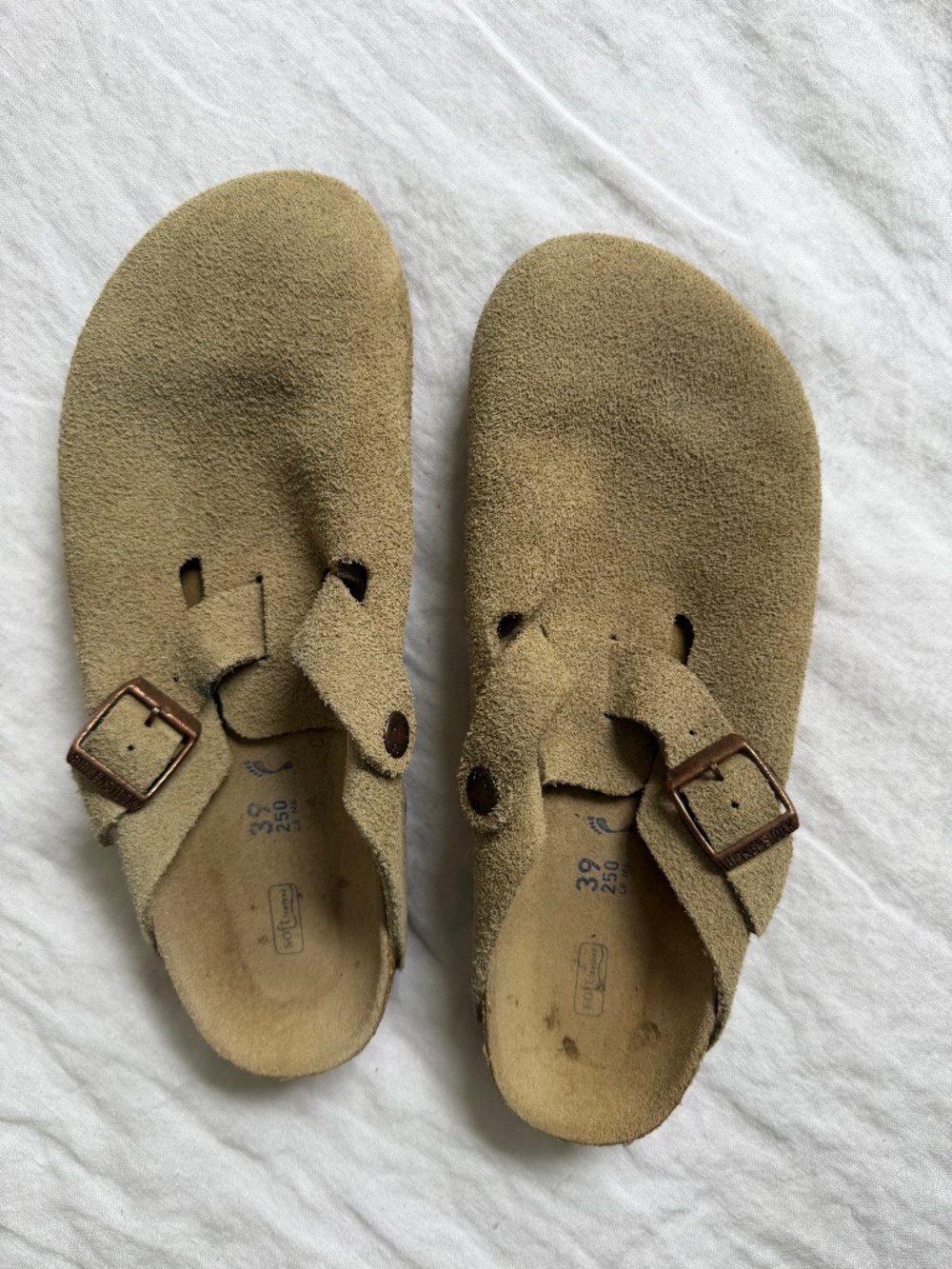 Birkenstock Boston Soft Clog Taupe Suede 39 8.5